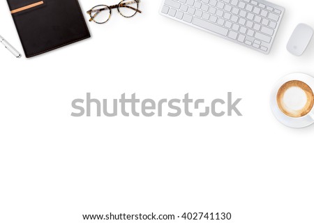 ストックフォト: Notepad And Stationery On White Background Planner For Business And Study Fans Of Stationery