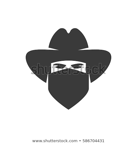 Stok fotoğraf: Vector Cowboy Bandit Concept
