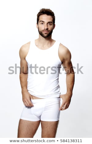 商業照片: Man In White Underwear