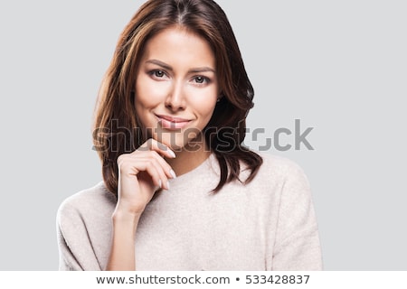 Stock photo: Beautiful Brunette Woman Portrait With Makeup