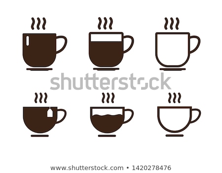 Stok fotoğraf: Cup Of Coffee And Drawing