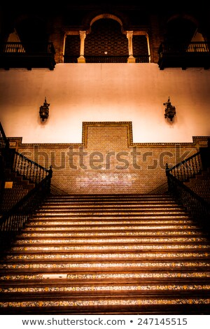 Foto stock: Spanish Renaissance Revival Staircase