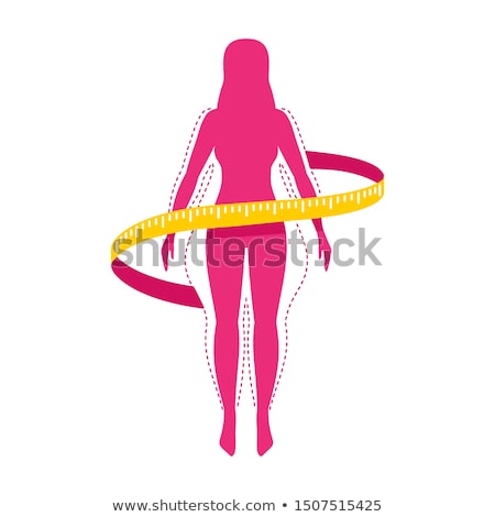 Stockfoto: Woman Losing Weight Illustration