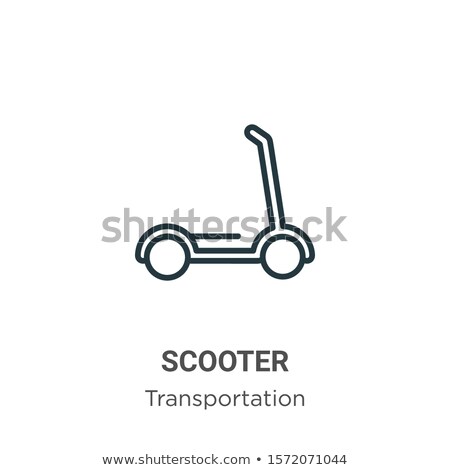 Stock photo: Vintage Scooter Line Icon