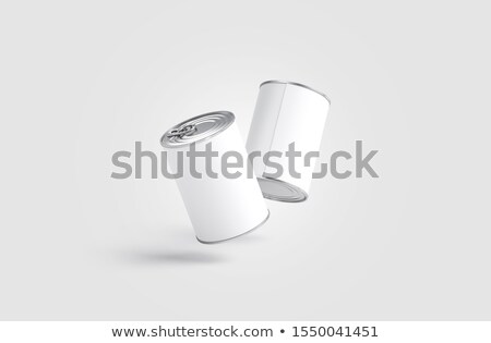 Stockfoto: Two Big Aluminum Can 3d Rendering