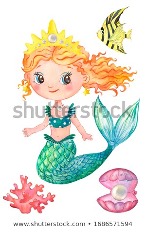 Stockfoto: Siren With Pearl In The Shell