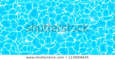 ストックフォト: Blue Water Background Seamless Blue Ripples Pattern Water Pool Texture Bottom Background Vector I