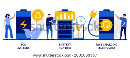 Zdjęcia stock: New Battery Life Engineering Vector Concept Metaphors