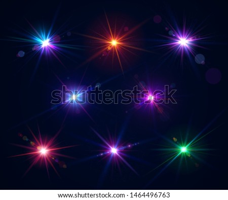 Stock photo: Colorful Realistic Glitter Shines With Bokeh Vector Illustratio