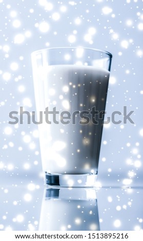 Stock fotó: Magic Holiday Drink Pouring Organic Lactose Free Milk Into Glas