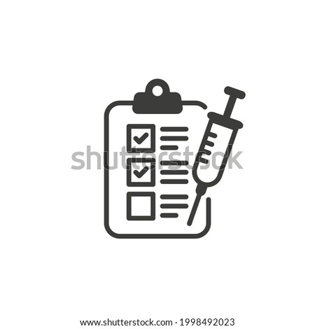 Foto stock: Vaccination Documentation Worksheet