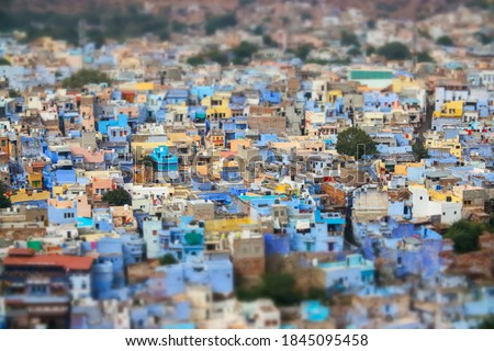 Сток-фото: Tilt Shift Lens - Jodhpur Also Blue City Is The Second Larges