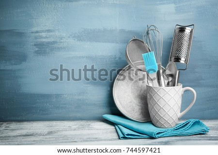 Stock photo: Sieve On A Wooden Wall