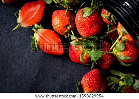 Stock fotó: Fresh Picked Strawberries