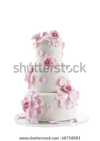 Foto stock: Cake For Celebrations Isolate On White