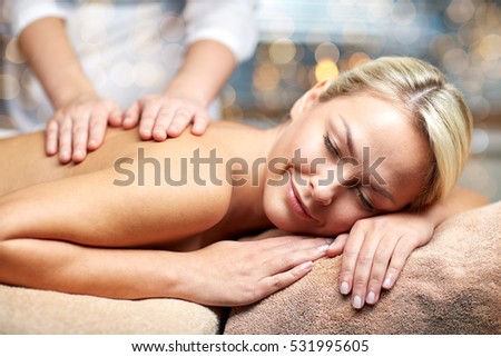 Сток-фото: Woman Having Wellness Back Massage In Spa