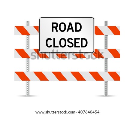 Foto stock: Road Closed