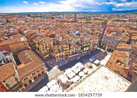 Verona Old Town View Stockfoto © xbrchx