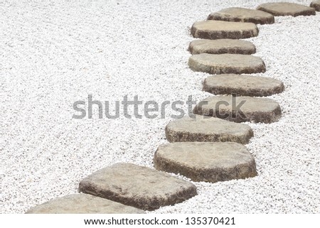 Foto stock: Stone Path In Japanese Garden