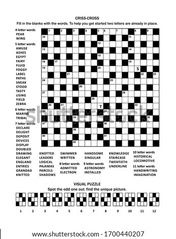 Kriss Kross Crossword Puzzle Imagine de stoc © ratselmeister