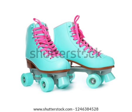 Сток-фото: Retro Roller Skates Isolated On White Background