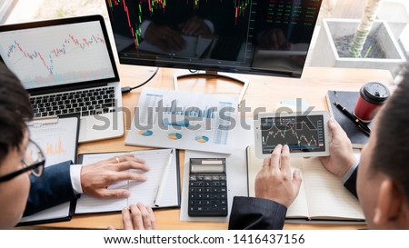 Stock foto: Business Team Trader Or Broker Investment Entrepreneur Colleague