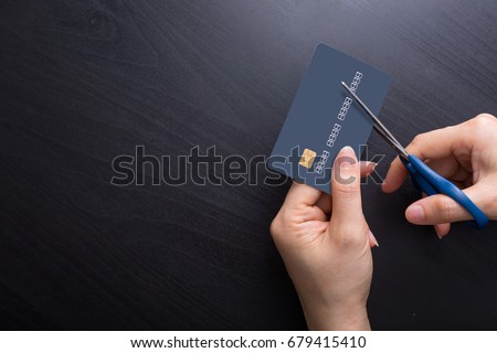 Zdjęcia stock: Cutting Up Credit Card