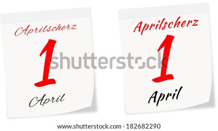 Calendar Page With Date Of All Fools Day On 1 St April 2014 [[stock_photo]] © impresja26