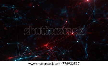 Stock photo: Composite Image Of Blue And Red Technology Interface