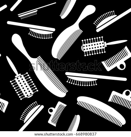 Plastic Combs Seamless Pattern Barber Supplies Foto d'archivio © valeo5