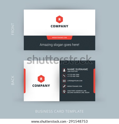 Stock photo: Business Cards - Vector Template Abstract Background