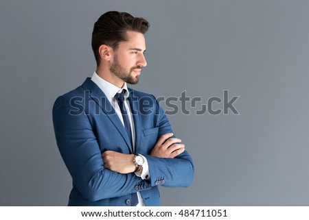 Foto stock: Handsome Businessman Posing For Photography