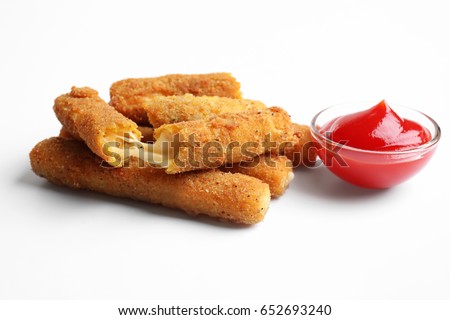 Stock photo: Mozzarella Sticks With Chili Sauce