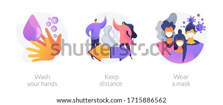 Сток-фото: Keep Distance Abstract Concept Vector Illustration