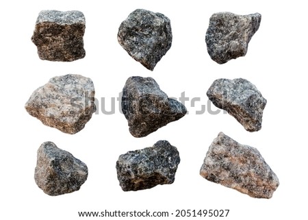 Stock fotó: Group Of 9 Cobblestone With Flat Top