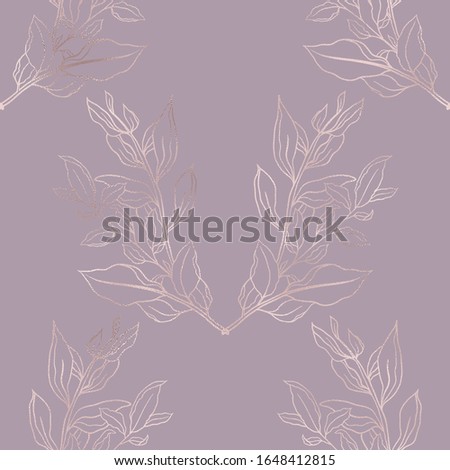 Stock photo: An Abstract Mauve Floral Design