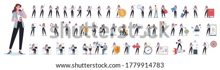 Foto stock: Office Worker In Various Poses