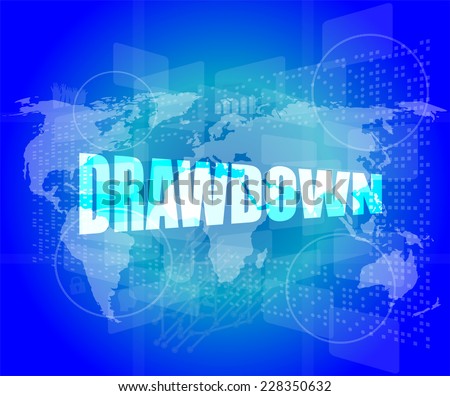 Drawdown Word On Digital Screen Stockfoto © fotoscool