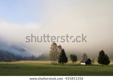 Foto d'archivio: Misty Landscape Near Menzenschwand