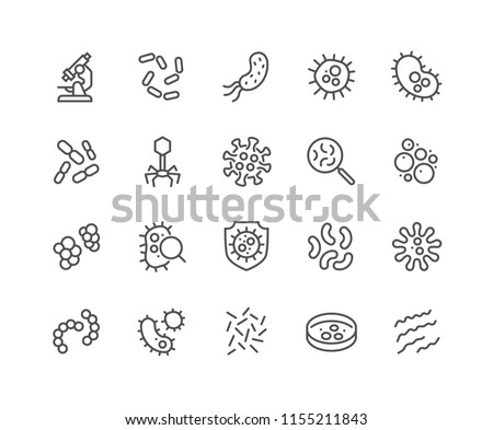 Foto stock: Bacteria Icon