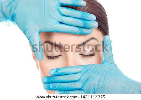 Сток-фото: Woman Prepared For Surgery With Eyes Closed