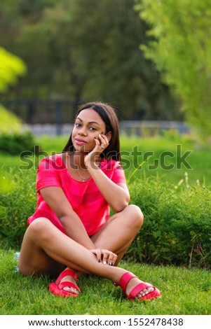 Foto stock: Sexy Girl Enjoying Summer Day