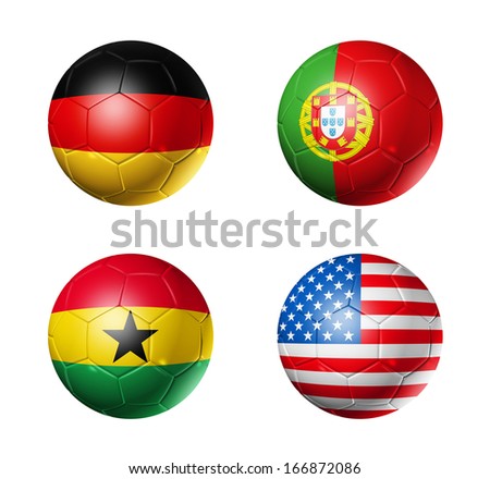 Group G  Usa Ghana Germany Portugal Stok fotoğraf © Daboost