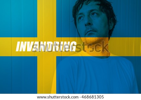 Foto d'archivio: Immigrate To Sweden Concept Invandring Meaning Immigration In S