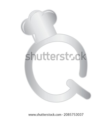 Cook Themed Alphabet Design Concept Q Stock foto © sdCrea