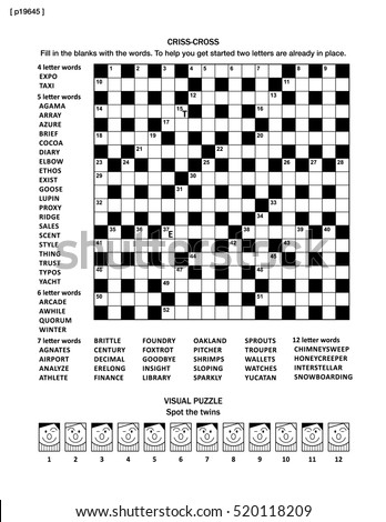 Kriss Kross Crossword Puzzle Imagine de stoc © ratselmeister