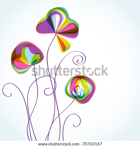 Abstract Background With Circles And Scrolls Vector Illustratio Stok fotoğraf © mcherevan