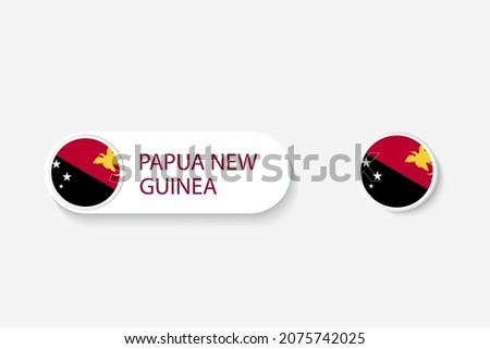 Stock photo: Papua New Guinea Small Flag On A Map Background