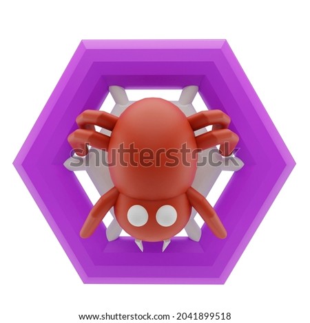 Stockfoto: Fangs Of Hairy Spider  3d Artwork