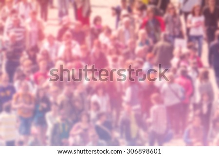 Stock photo: General Public Opinion Blur Background Aerial View Of Crowd